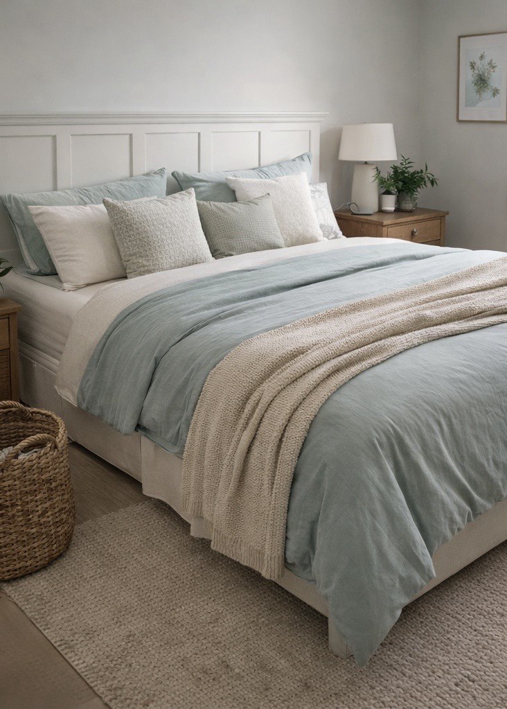 A neat, fresh bedroom that helps you unwind and sleep better. - After