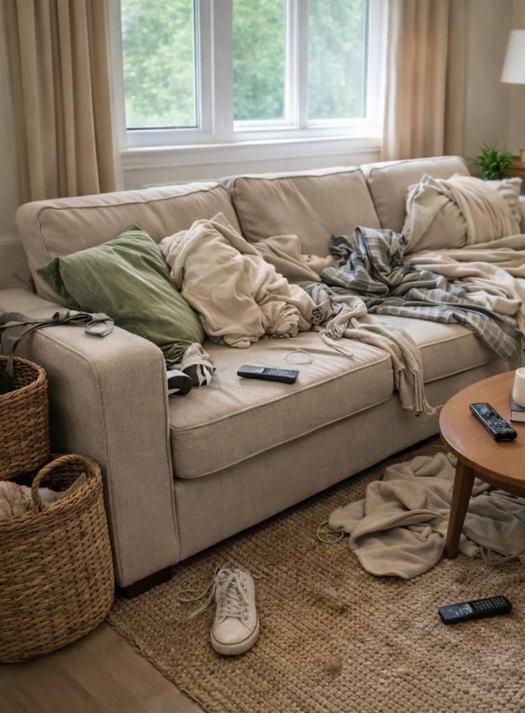 From everyday mess to a clean, welcoming space you can truly relax in. - Before